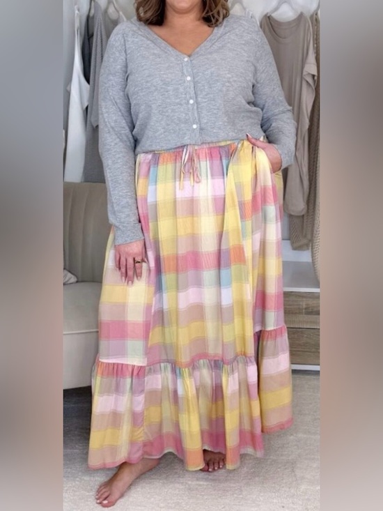 torrid Dresses & Skirts - Torrid Pastel Plaid Maxi Skirt 
SIZE 2 = 18/20    **LIKE NEW**